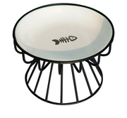 raised cat plate black