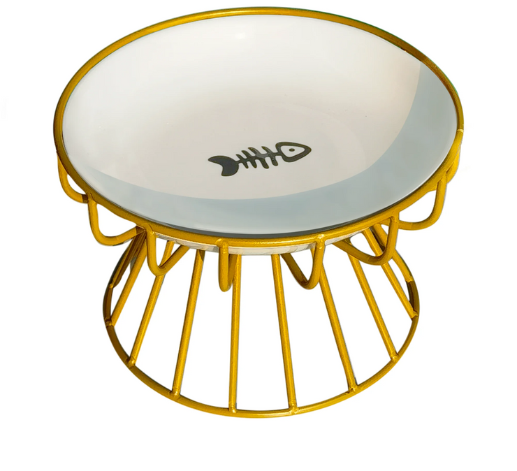 raised cat plate yellow