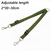 dual leash coupler forest green