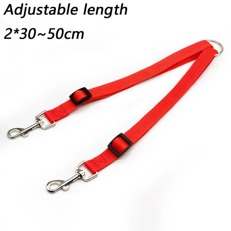 dual leash coupler red